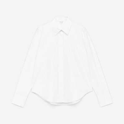 Regular-Fit Poplin Shirt (White)