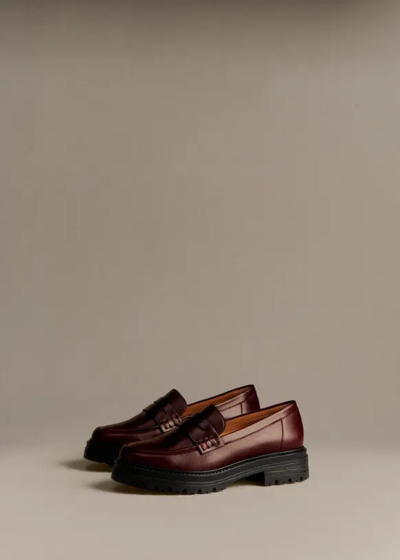 Albane Loafers (Glossy Burgundy)