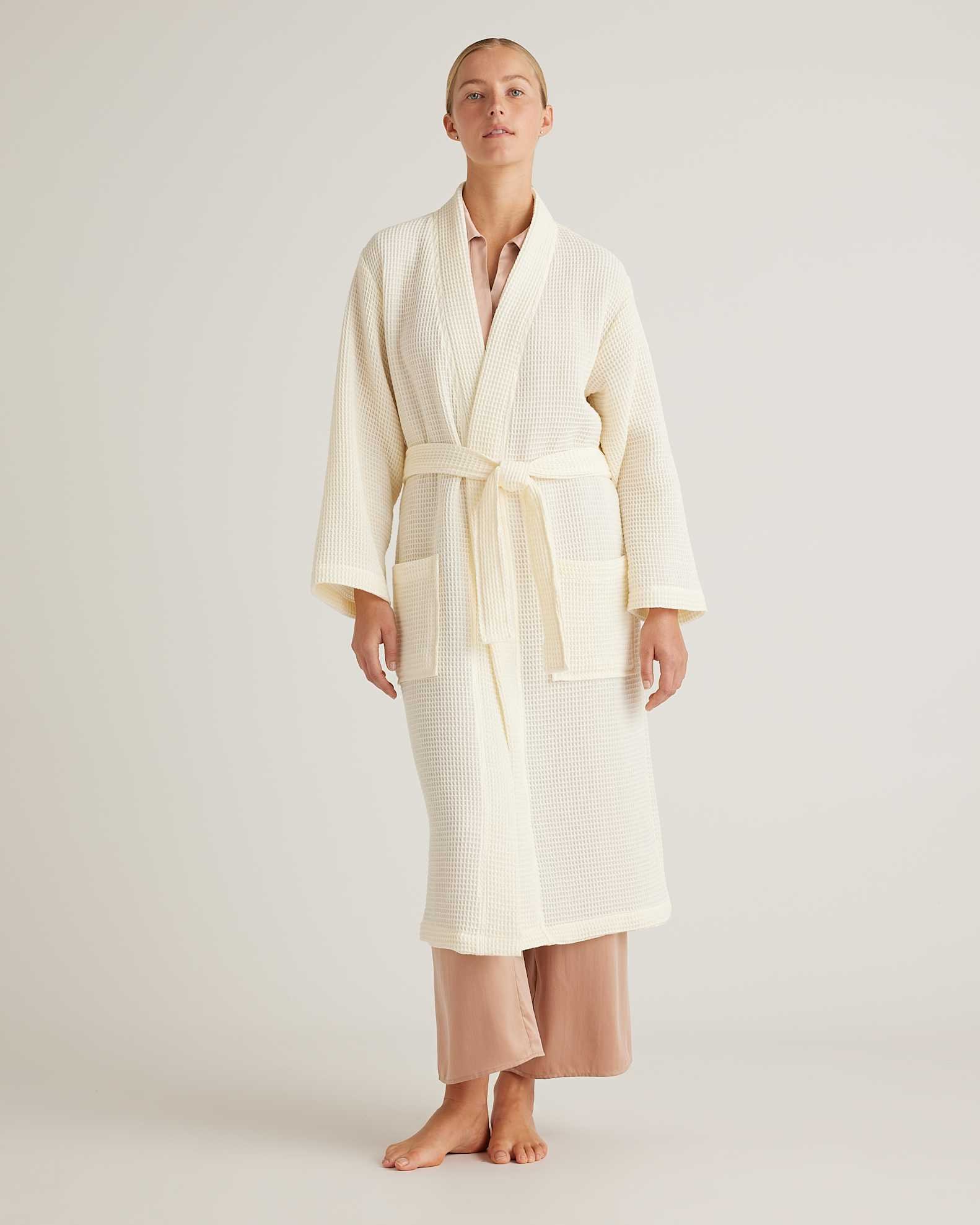 Organic Turkish Waffle Robe (Ivory)