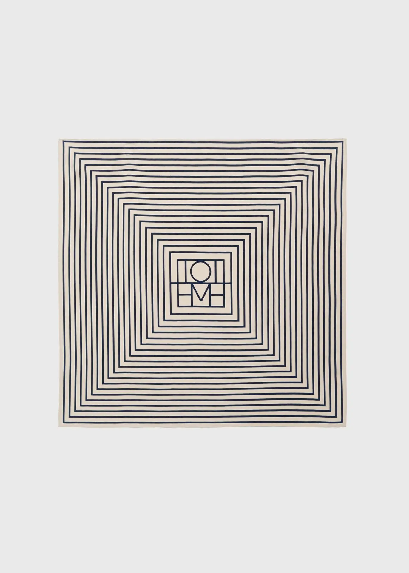 Signature Monogram Silk Scarf (Creme)