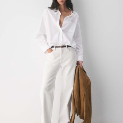 Wilfred Reminisce Relaxed Poplin Shirt (Bright White)