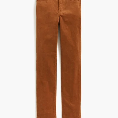 Corduroy Full-Length Essential Straight Pants