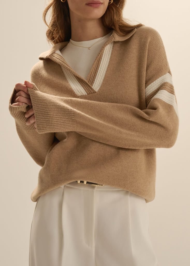 The Grace Sweater (Camel Ivory)