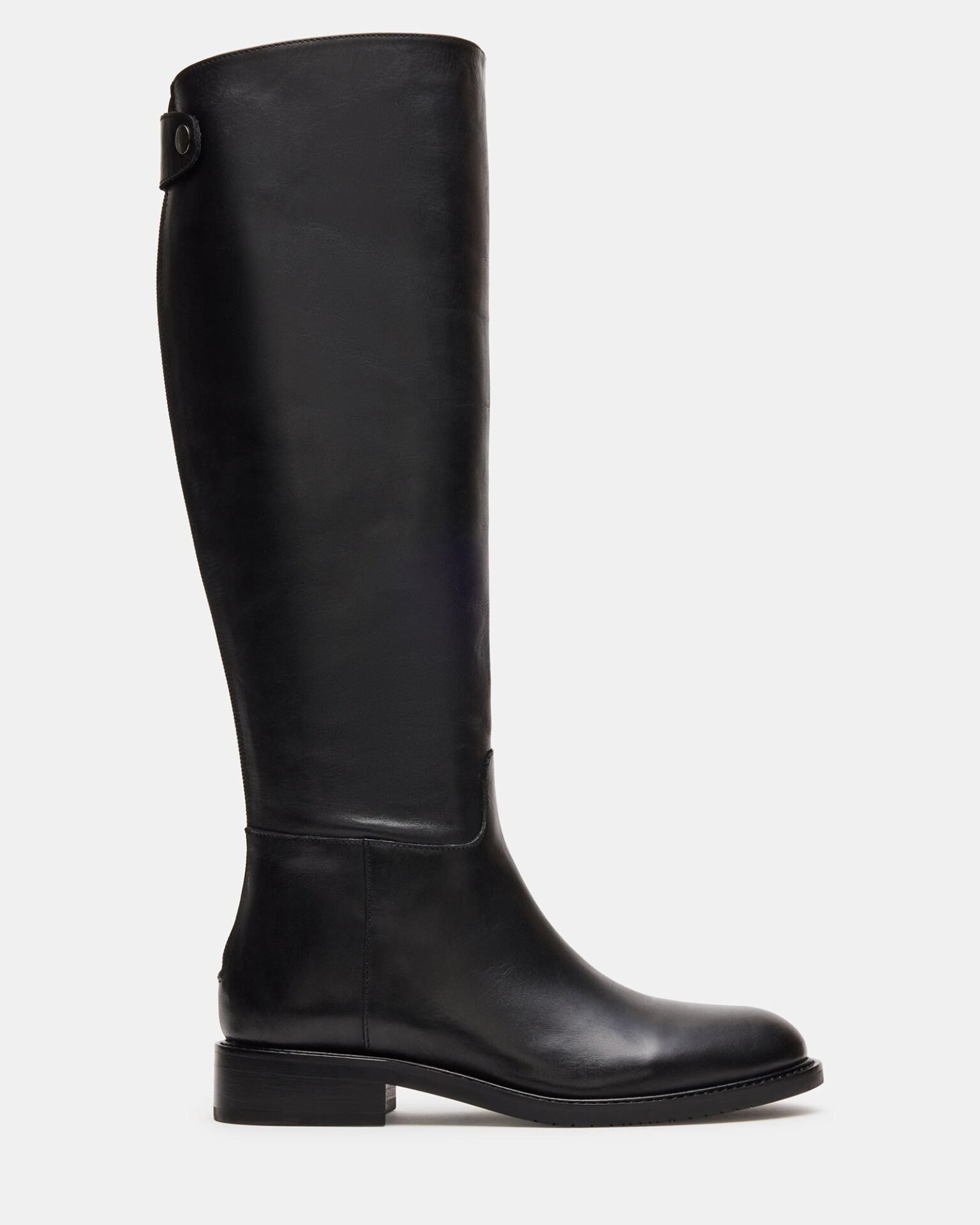 Beren Black Leather Knee-High Boot