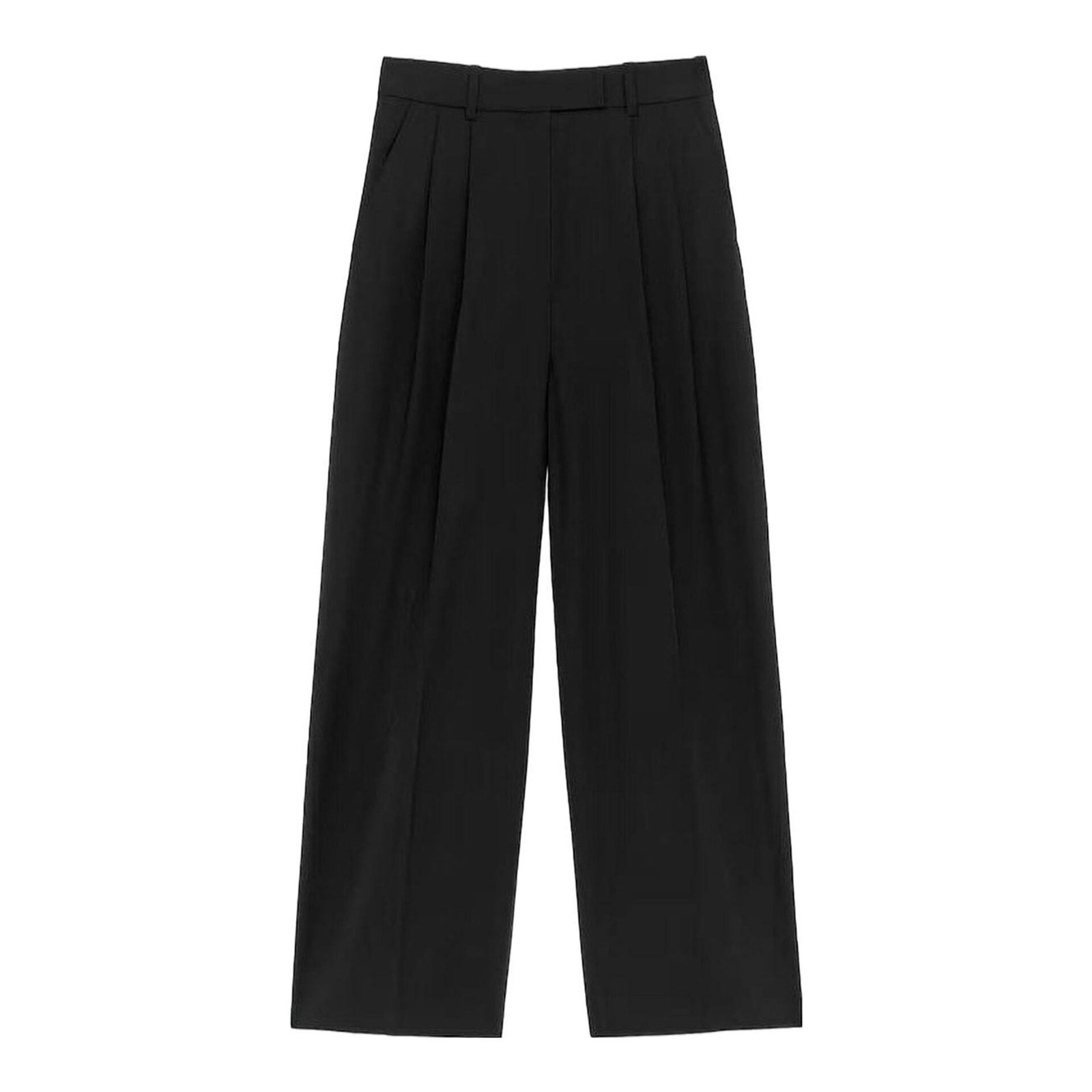 Wide Tailored Trousers (Black)