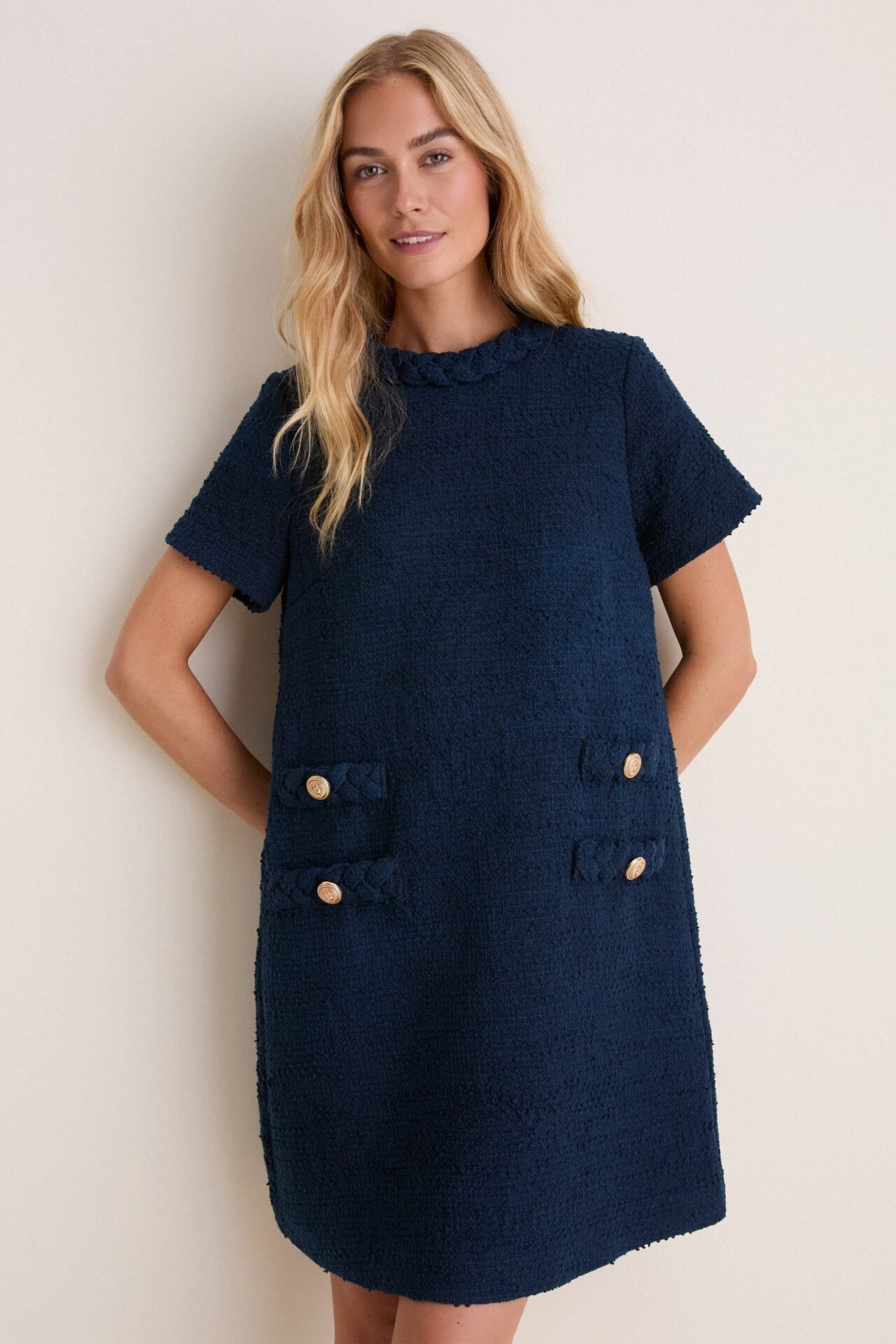 Navy Tweed Jackie Dress
