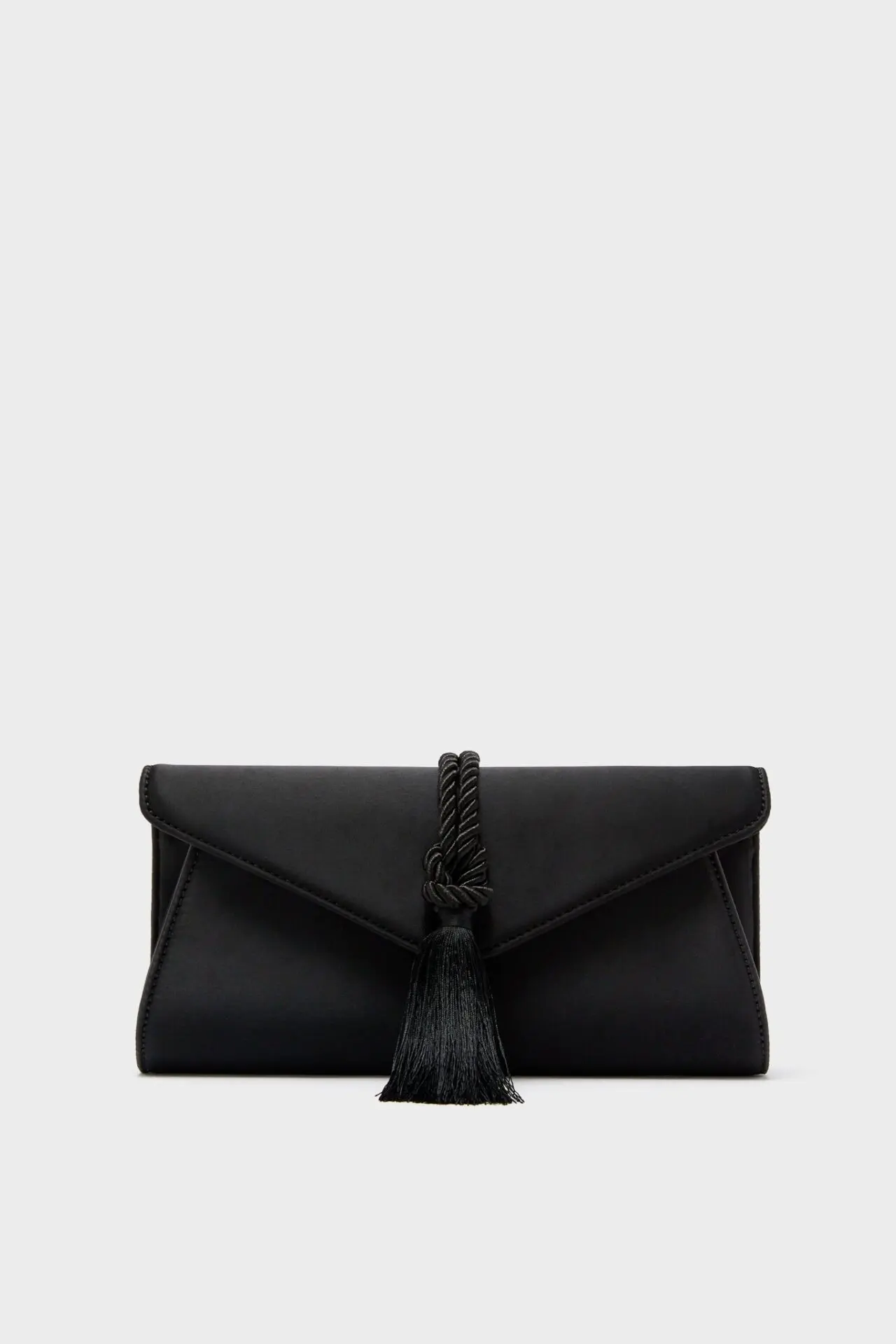 Black Satin Gabrielle Clutch