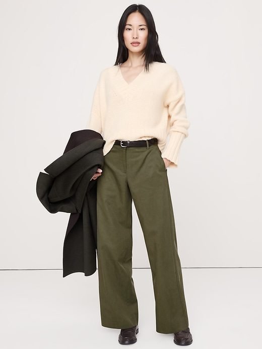 The Everyday Wide-Leg Pant in Tencel™-Cotton (Fresh Olive Green)