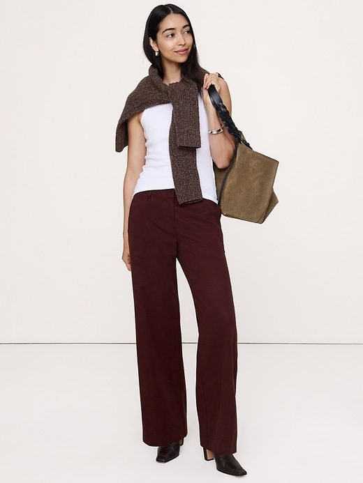 The Everyday Wide-Leg Pant in Tencel™-Cotton (Radicchio Burgundy)