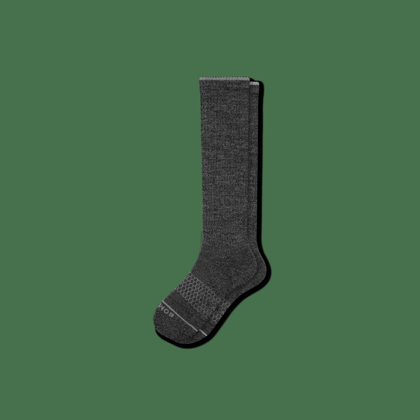Women's Merino Wool Blend Knee-High Socks (Dark Charcoal)