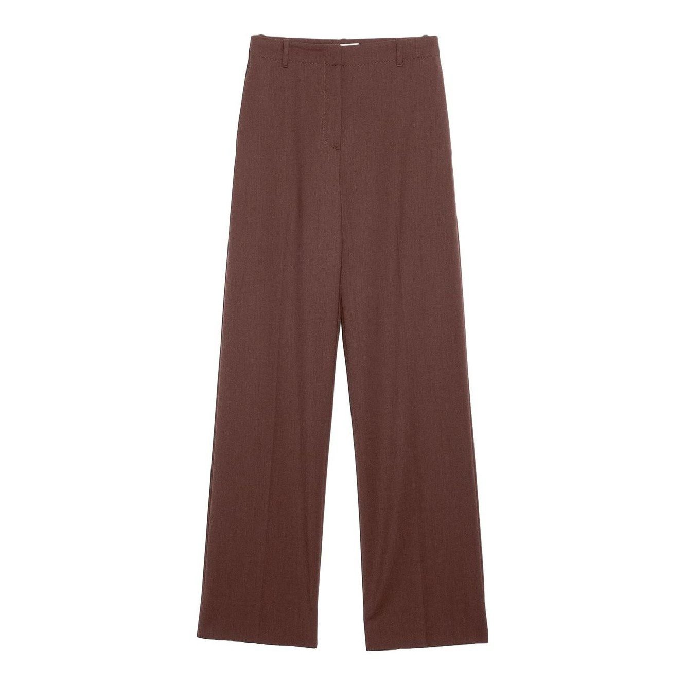 Ultra High-Rise Modern Straight Italian Wool Pant (Ganache Brown)