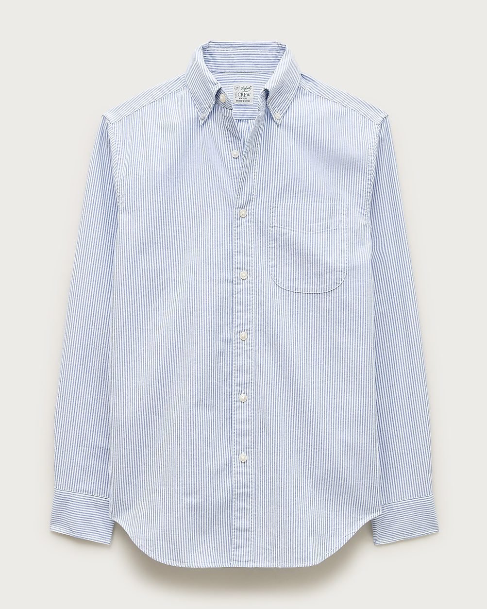 Broken-In Organic Cotton Oxford Shirt (University Stripe Rain)