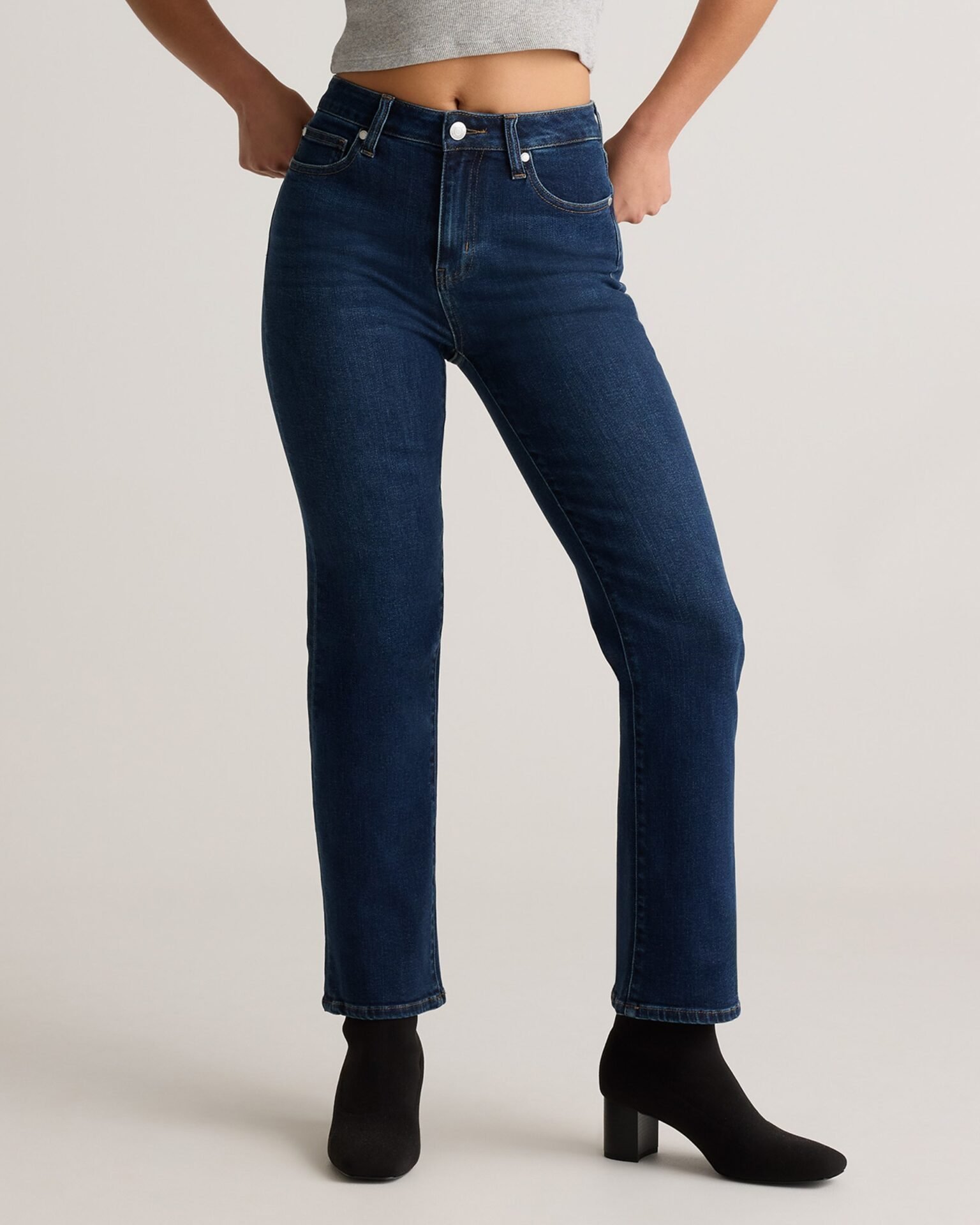 Bella Stretch Straight Jeans (Midnight Blue)