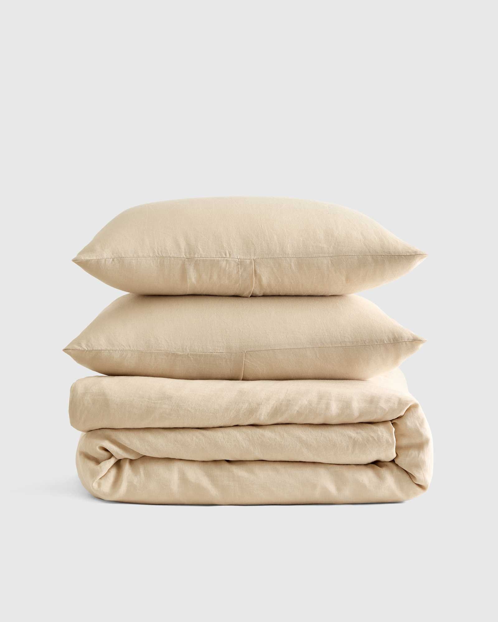 European Linen Duvet Cover Set - Oat