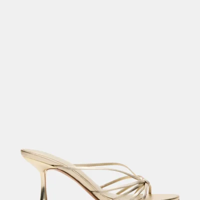 Edna Leather Strappy Heel (Champagne Leather)