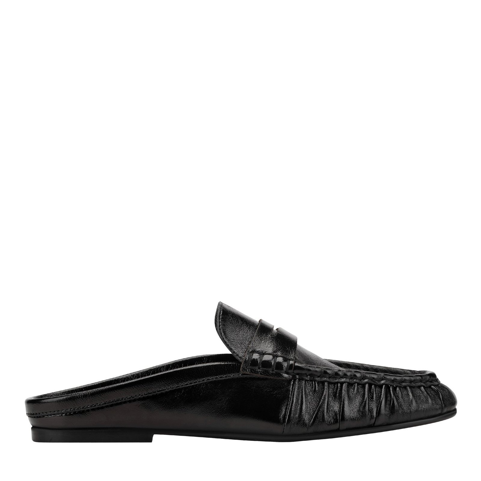 Jaynie Leather Mule Loafer (Black Leather)
