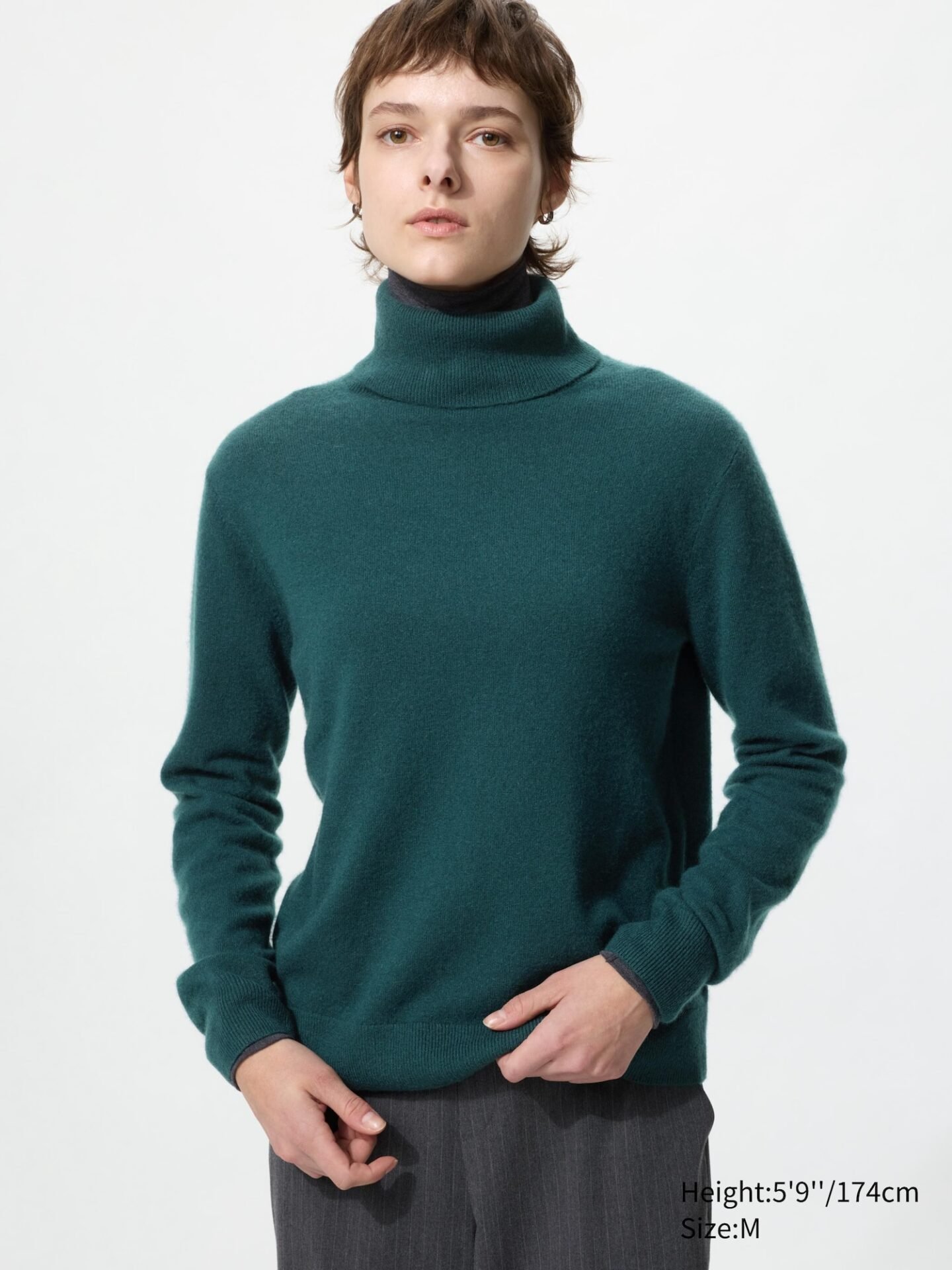 Cashmere Sweater | Turtleneck (Dark Green)