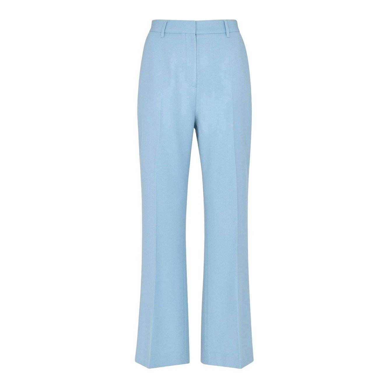 Wool Blend Tailored Trouser (Blue)