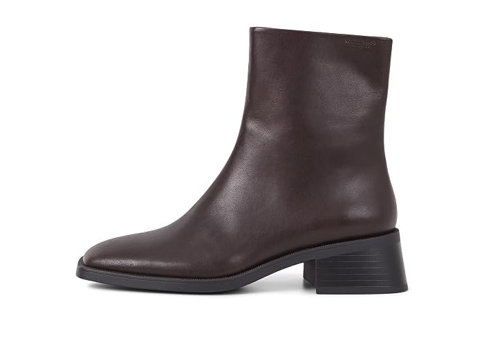 Blanca Leather Booties (Chocolate)