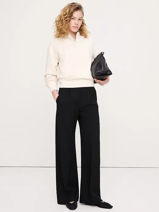 The Everyday Wide-Leg Pant in Tencel-Cotton (Black)