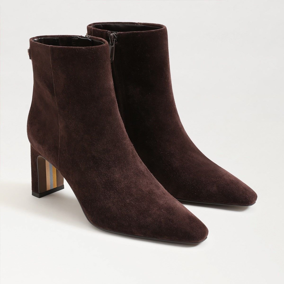 Saige Ankle Bootie (Cafe Noir Brown Suede)
