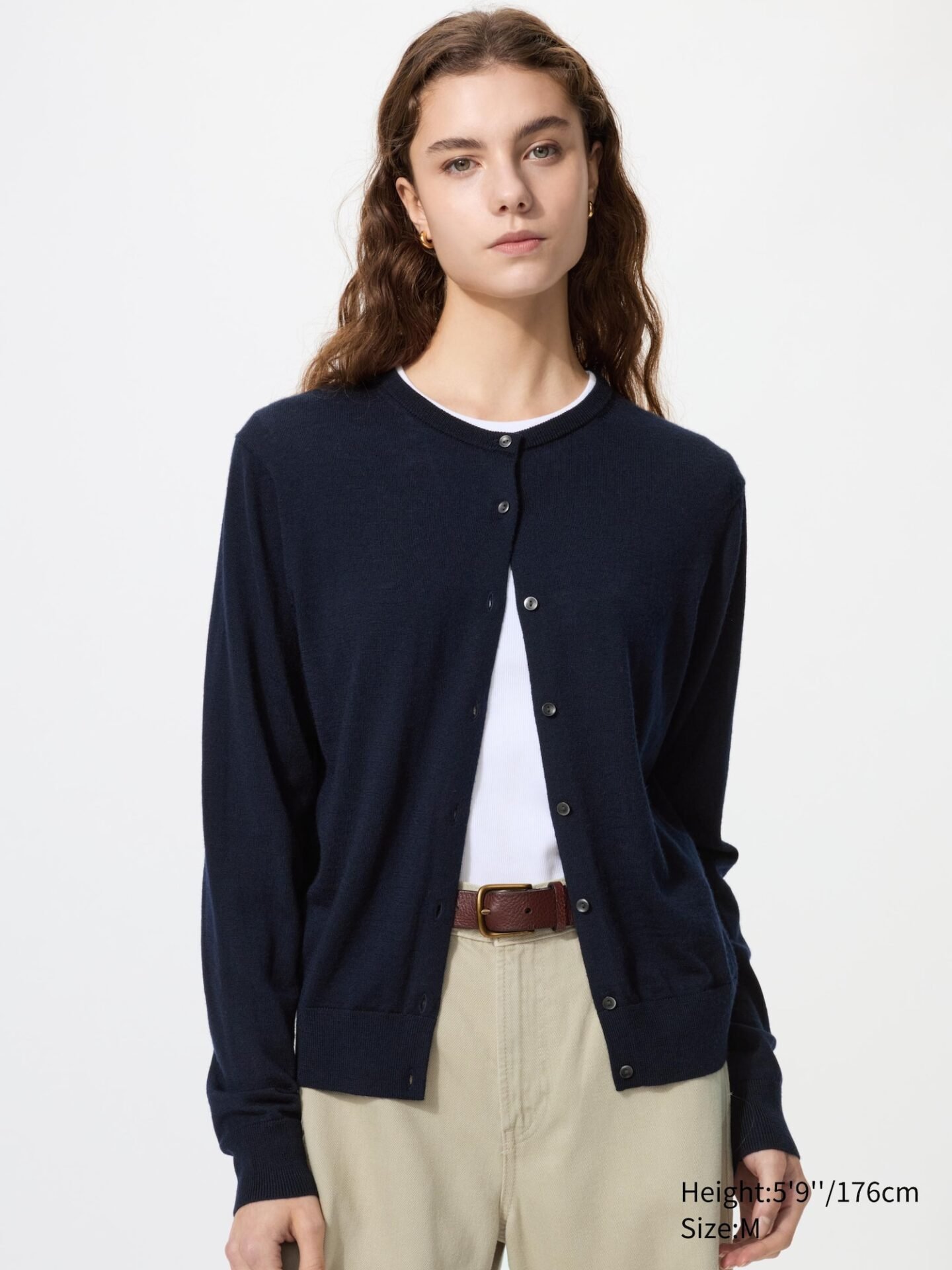 Merino Cardigan (Navy)