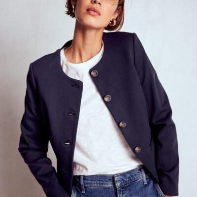 Hampstead Ponte Twill Blazer (Navy)