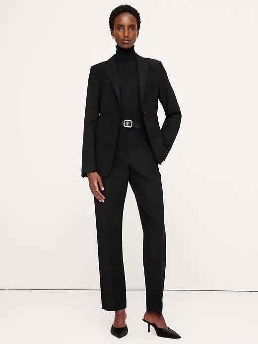 Ultra High-Rise Modern Slim City Stretch Ankle Pant (Black)