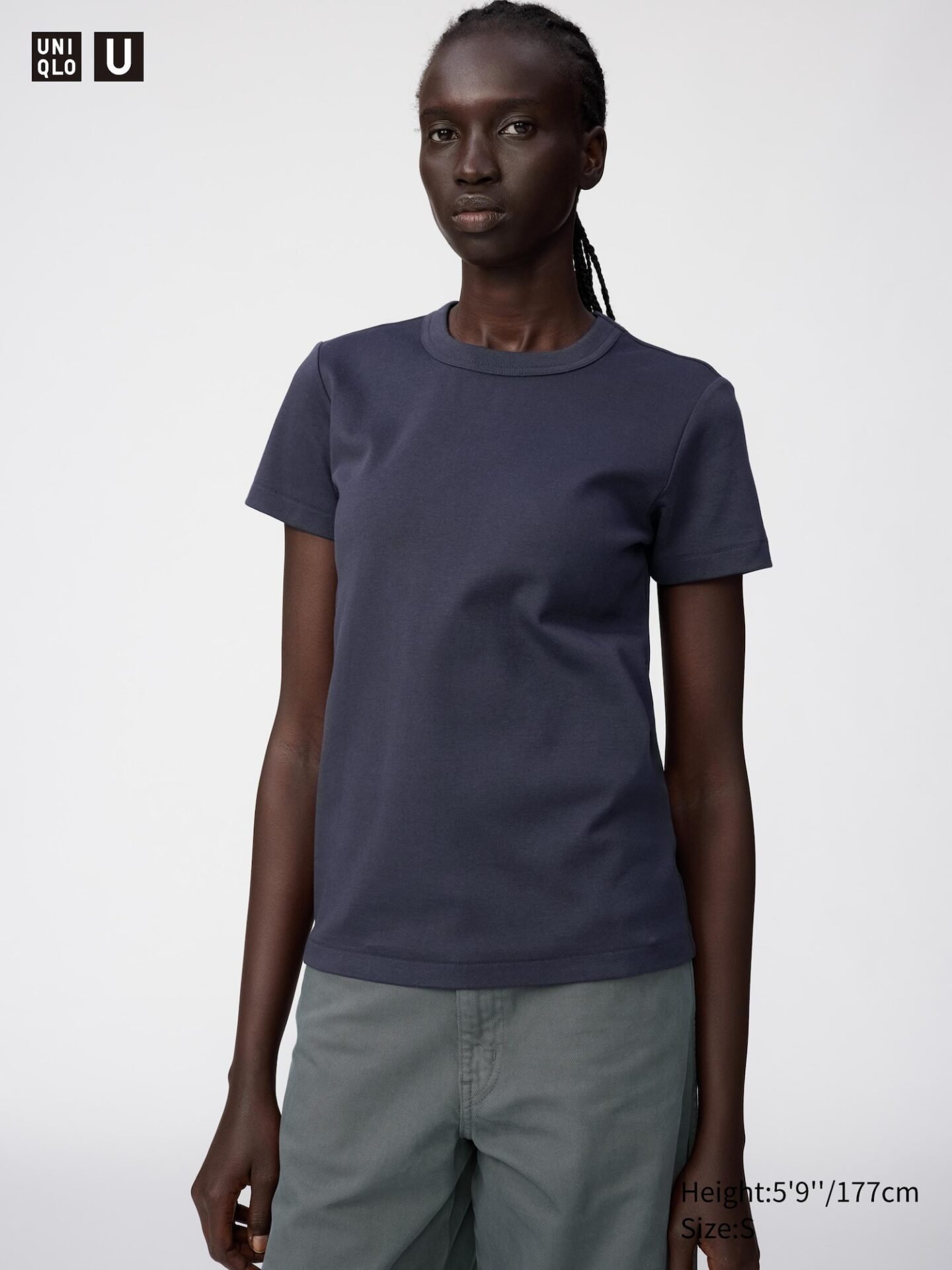 Women's Crew Neck T-Shirt (Navy)