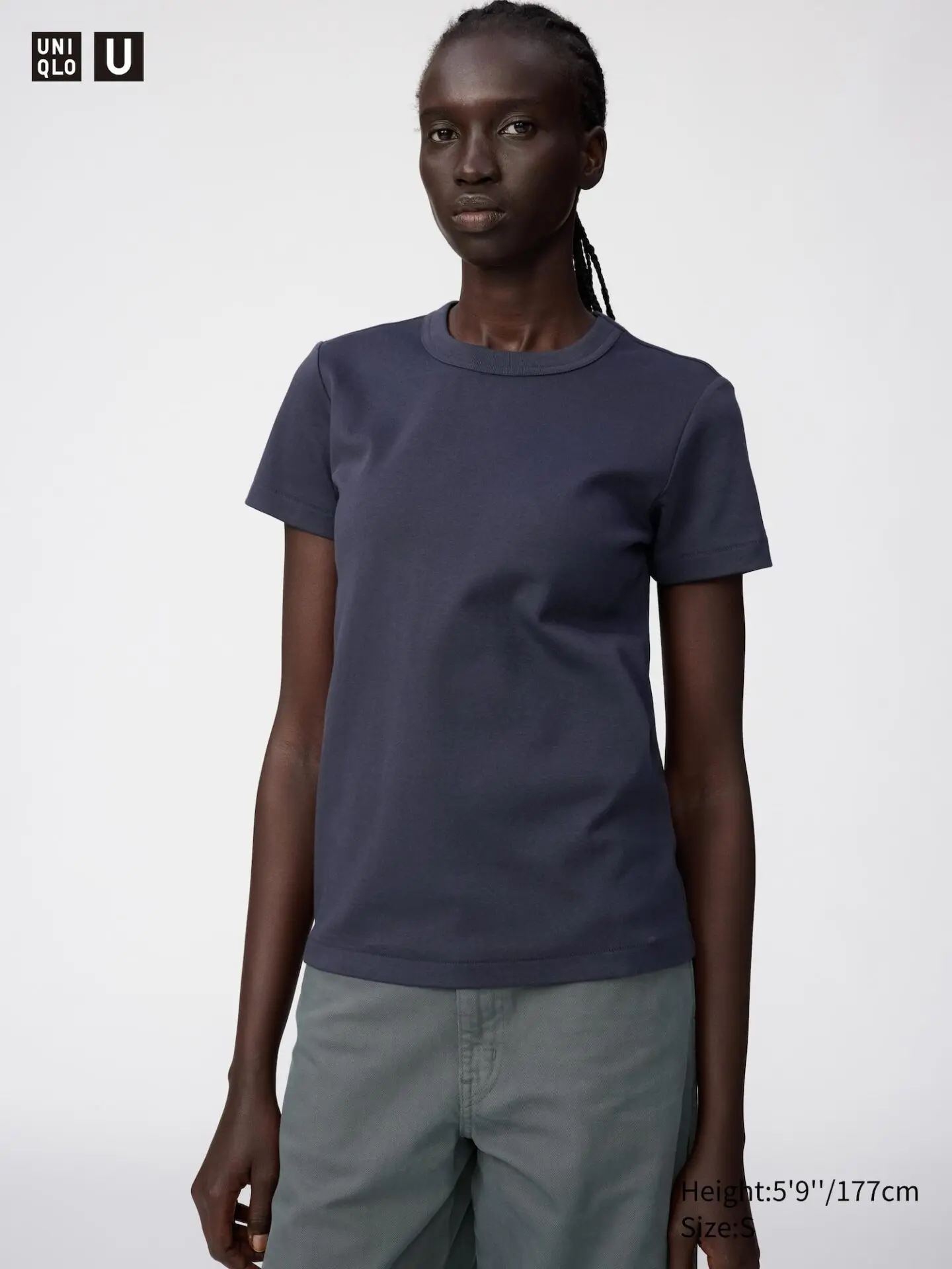 Women's Crew Neck T-Shirt (Navy)