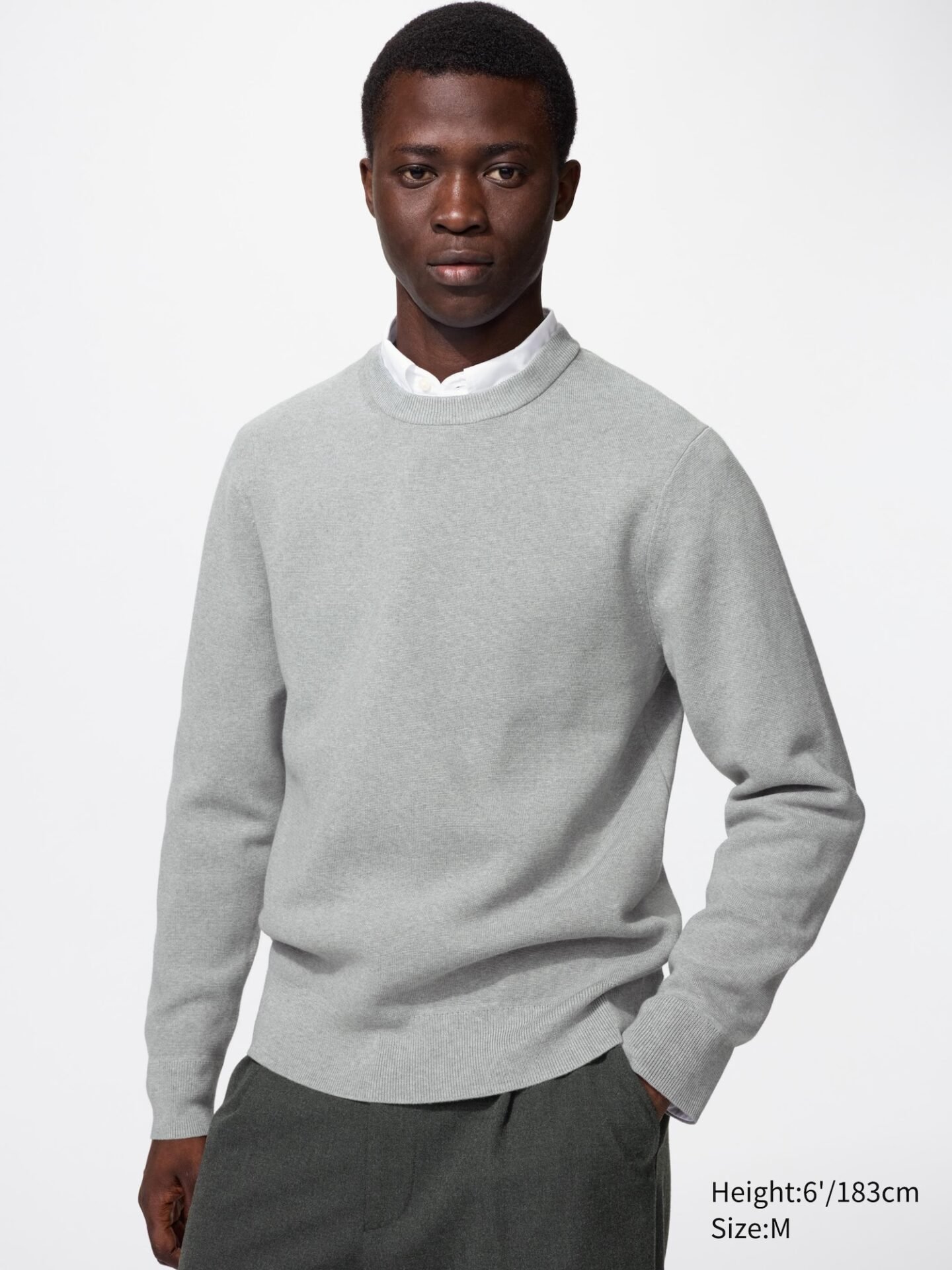 Washable Milano Ribbed Sweater (03 Gray)