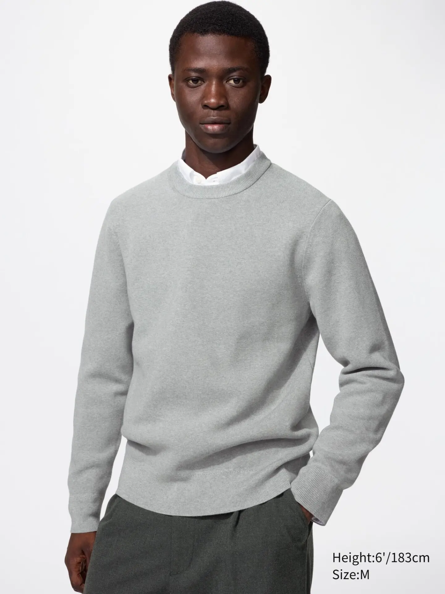 Washable Milano Ribbed Sweater (03 Gray)
