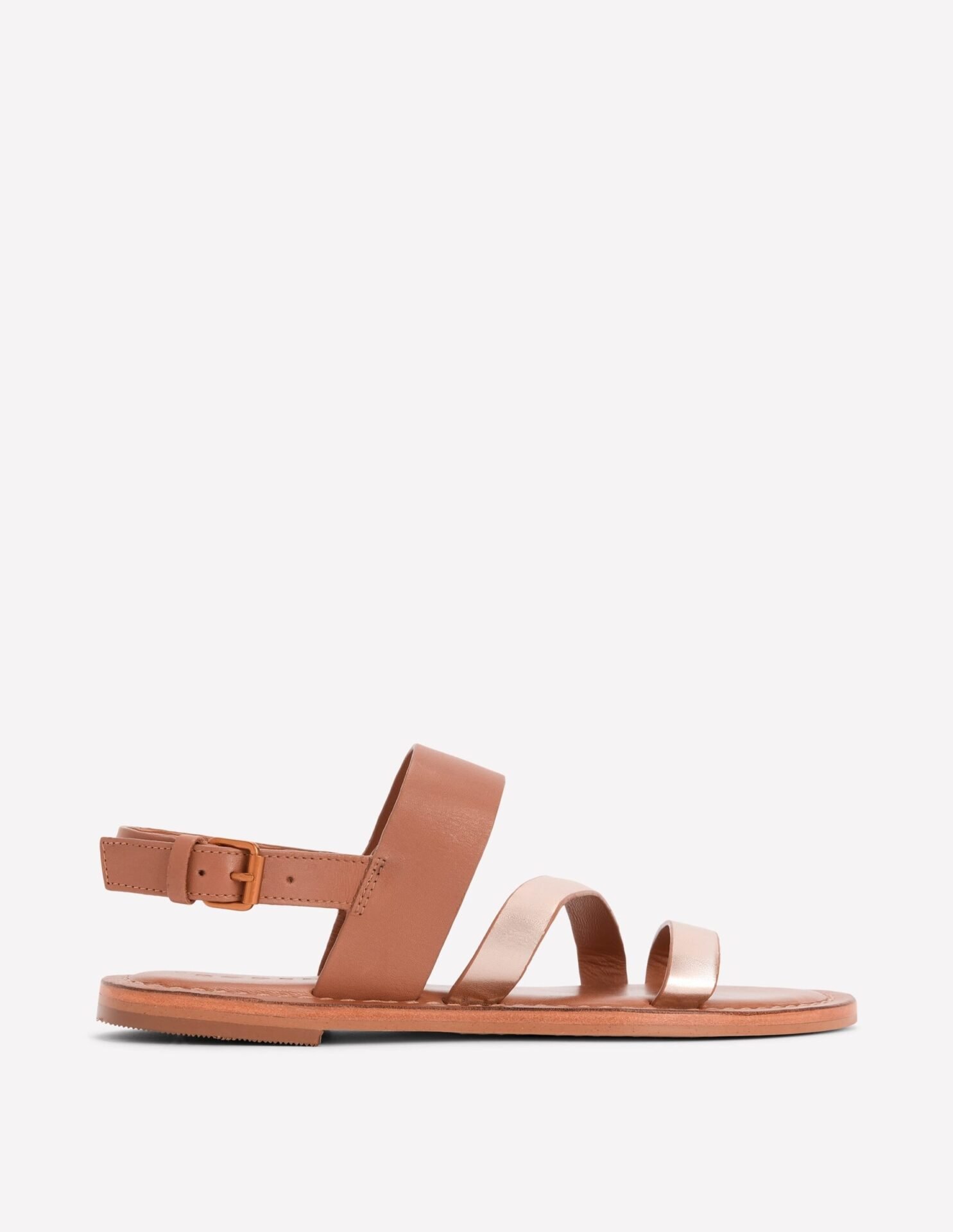 Asymmetric Sandal (Tan/Gold)