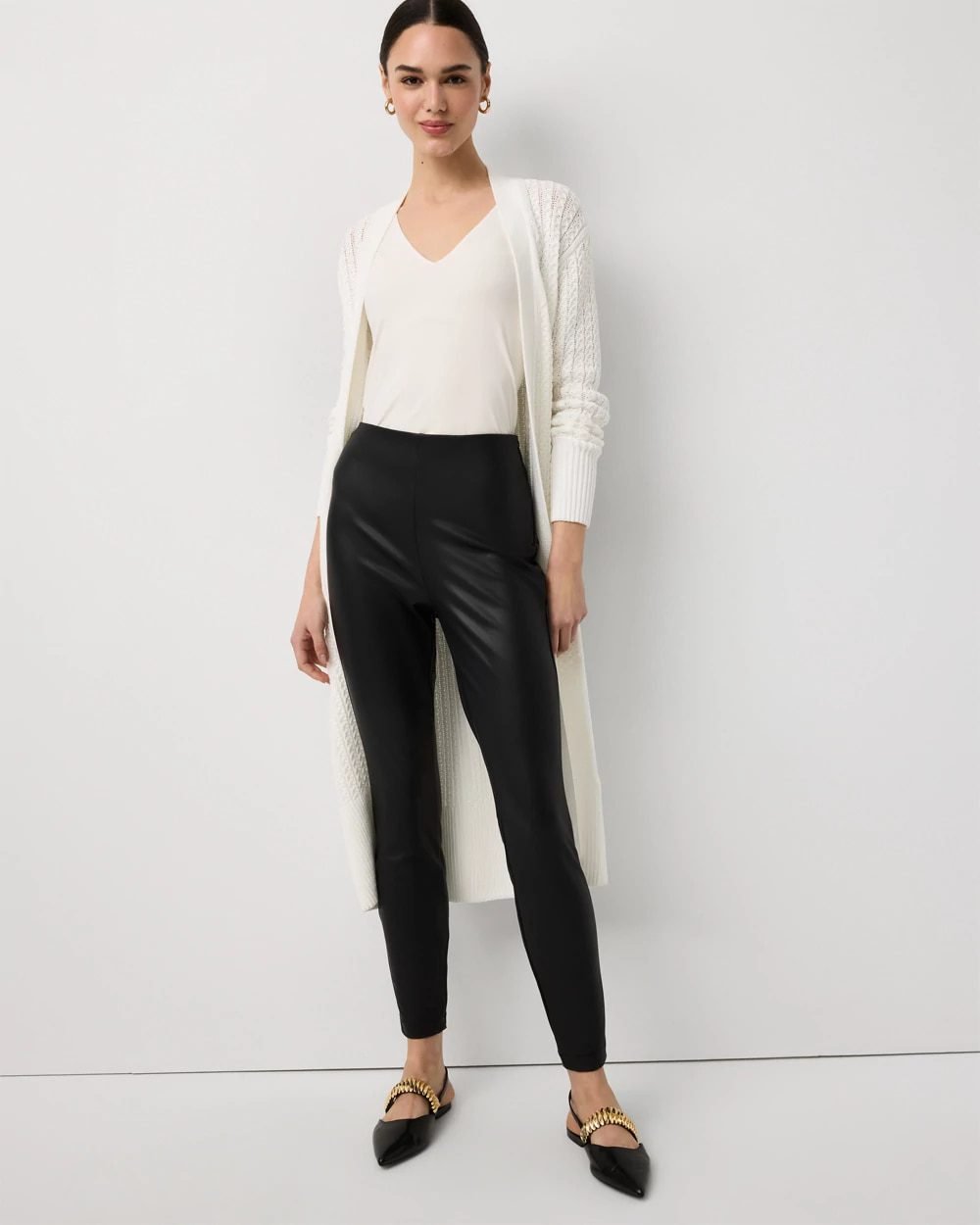 Faux Leather Legging (Black)
