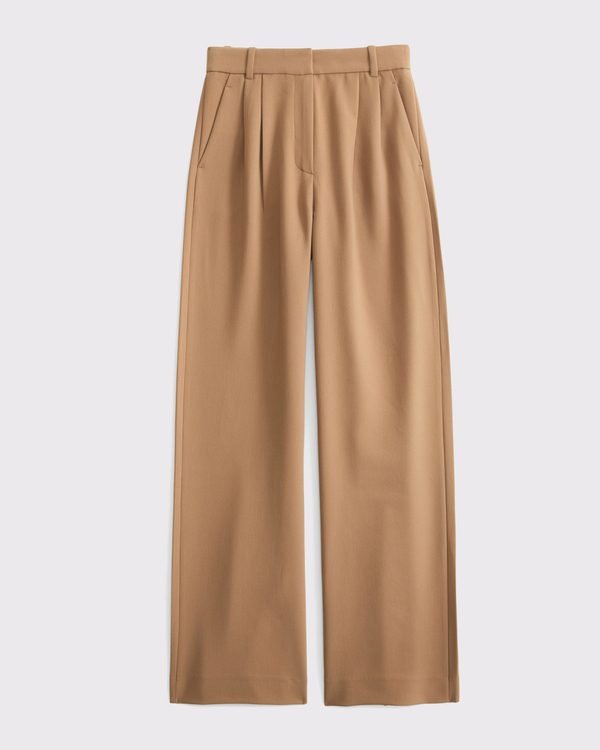 A&F Sloane Tailored Wide Leg Pant (Brown)
