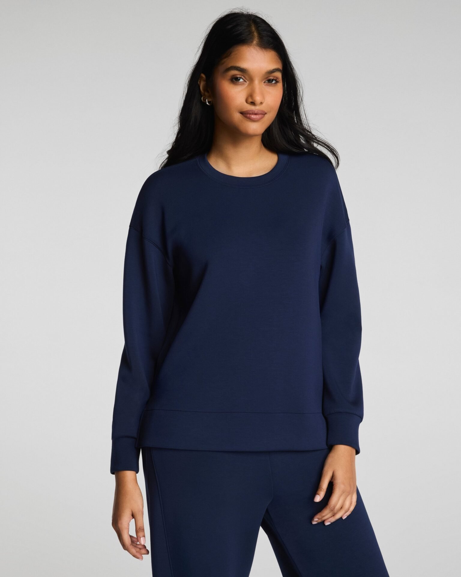 AirEssentials Crewneck Tunic Top (Timeless Navy)