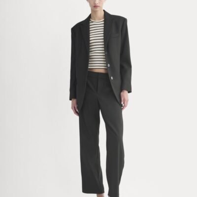 Tailor Twill Straight-Leg Trouser (Black)