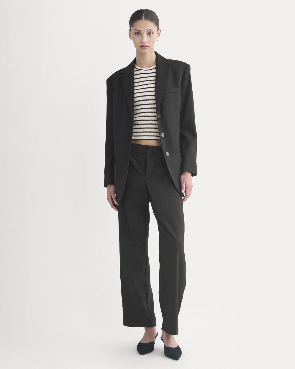 Tailor Twill Straight-Leg Trouser (Black)