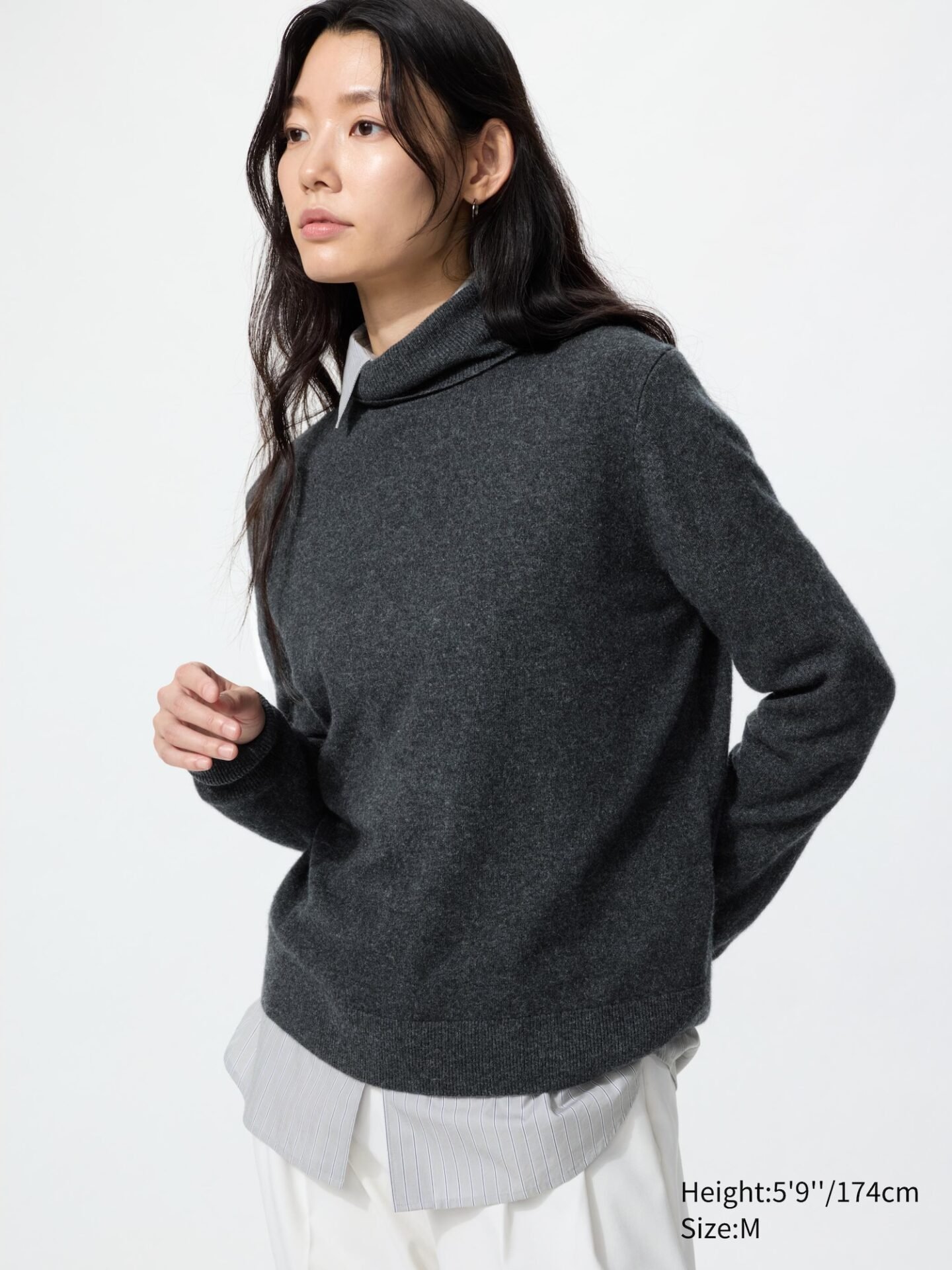 Cashmere Sweater | Turtleneck (Dark Gray)