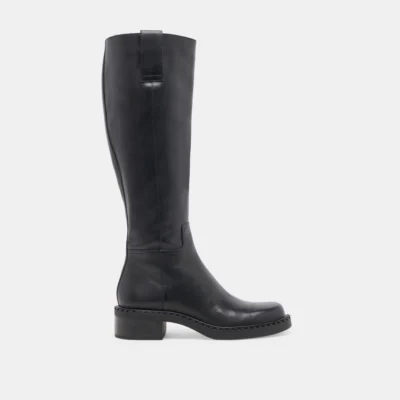 Glory H2O Wide Calf Boots (Black Leather)