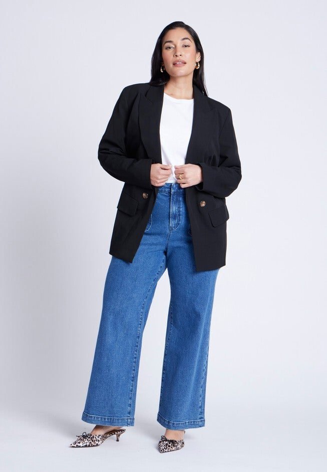 Long Relaxed Blazer (Totally Black)