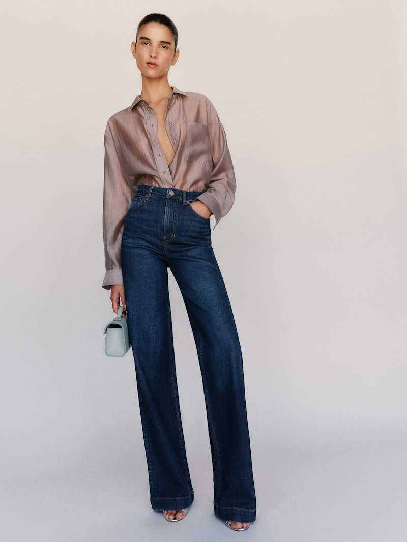 Bex Super Stretch High Rise Wide Leg Jeans (Wheeler)