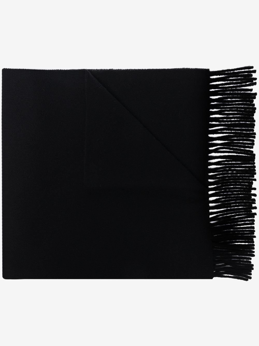 Fringed-Edge Knitted Scarf