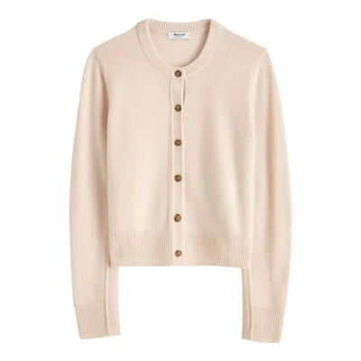 Cashmere Button-Front Cardigan Sweater