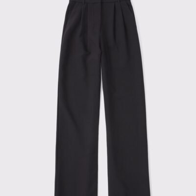 A&F Sloane Tailored Wide Leg Pant (Black)
