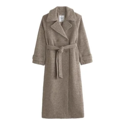 A&F Carrie Wool-Blend Trench Coat