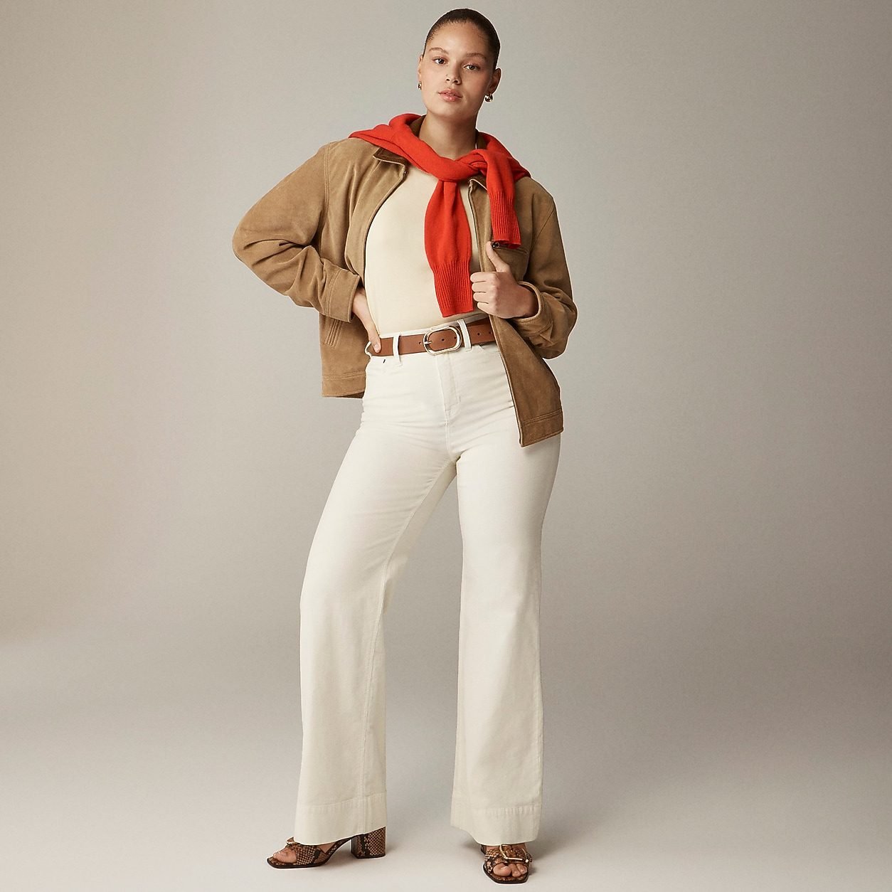 Wide-leg corduroy trouser
