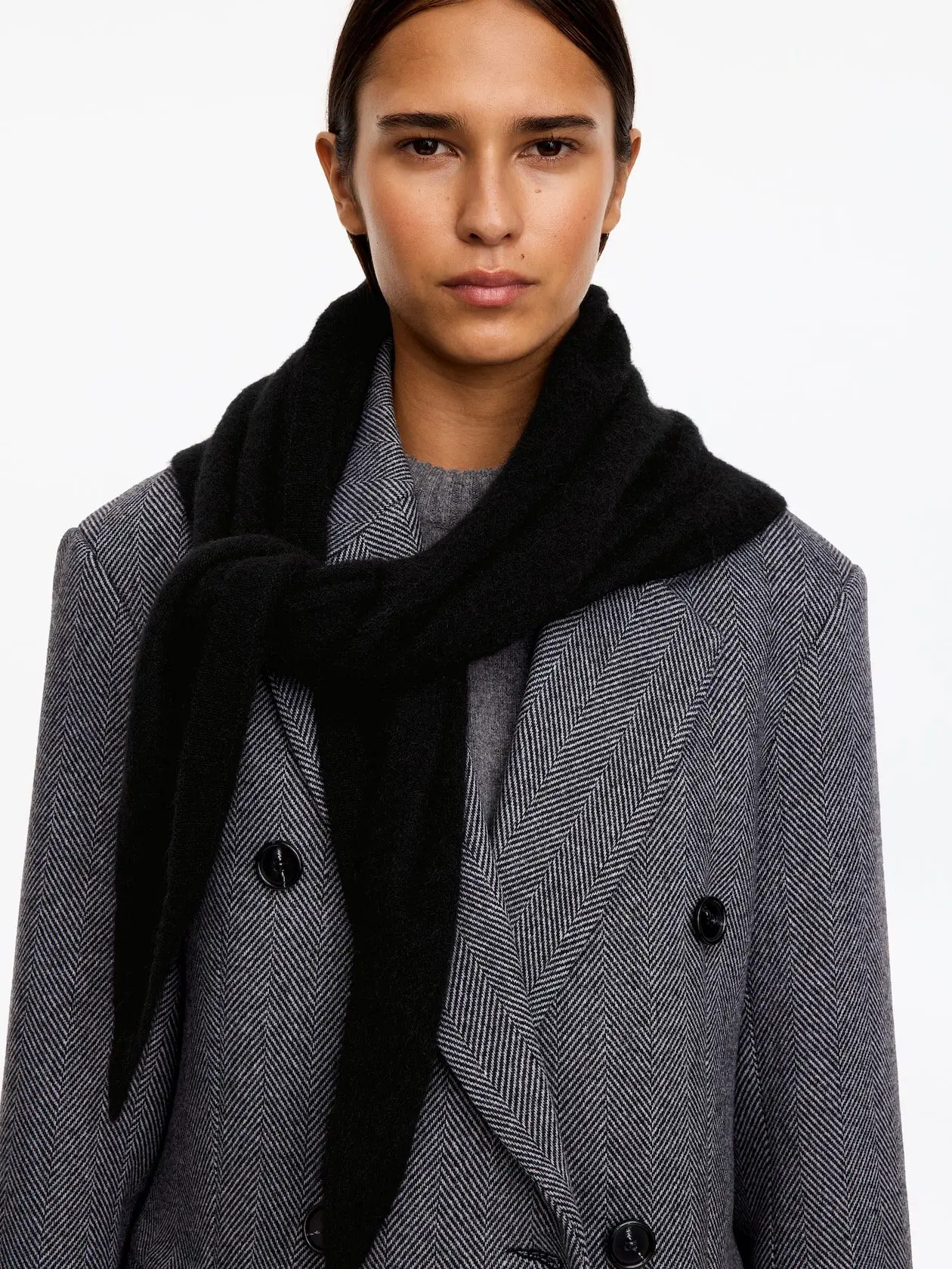 Alpaca-Wool Blend Scarf (Black)