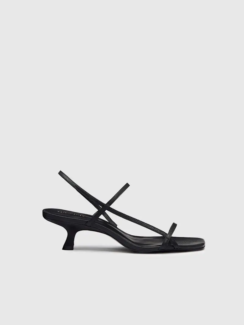 Serenity Bare Sandal (Black Leather)