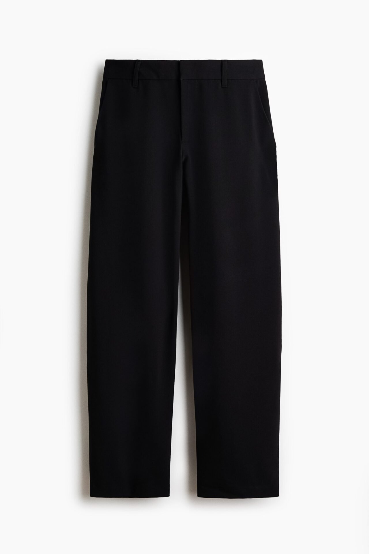 Dressy Barrel-Leg Pants (Black)